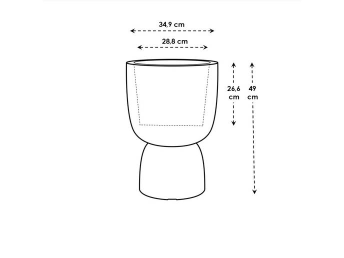 amber coupe 35cm caramel